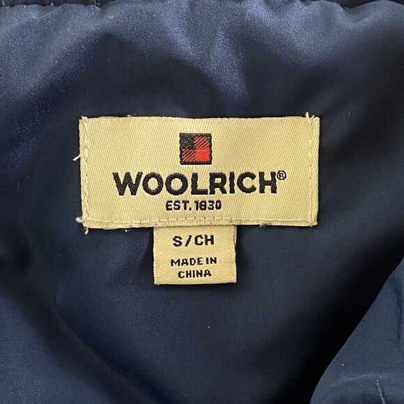 WOOLRICH Women Size S Blue Quilted Duck Down Puff Vest Filling Full Zip Pockets - Picture 15 of 16